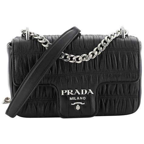 prada napa bag|Prada gaufre flap shoulder bag.